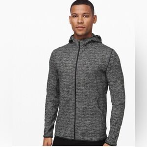 Men’s LULULEMON Surge Warm Full Zip Hoodie Black and White Size Large EUC